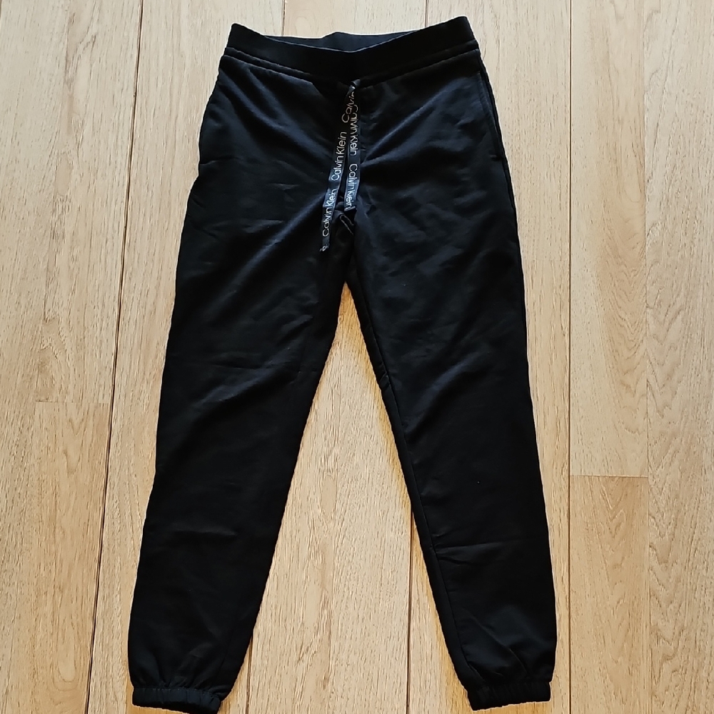 Calvin Klein Black Drawstring Lounge Jogger Sleepwear XS Cotton Blend